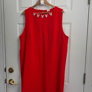 Disney for Macys Red Midi Dress with Mickey Accents Majorette